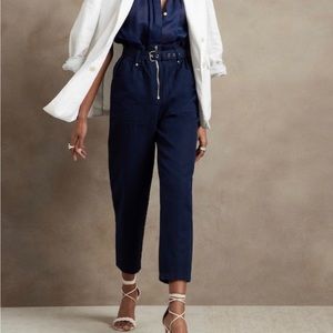 BANANA REPUBLIC The Paperbag Pant Navy Blue, Size 0